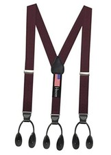 Hold Em 1 Fancy Stripes and Solid Suspenders for Men Y-Back Burgundy Wave