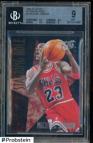 1996-97 Fleer Ultra Starring Role #4 Michael Jordan Chicago Bulls HOF BGS 9 MINT