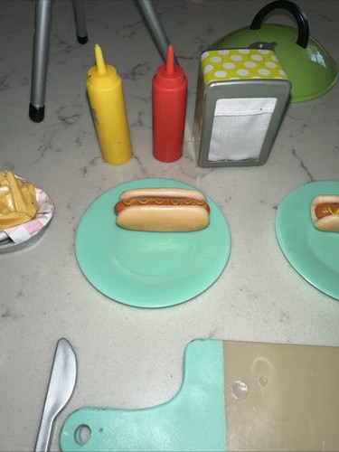 18" doll BBQ grill cooking Plus Accessories Fits American Girl Our Generation - Picture 7 of 10
