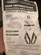 Werner ProForm F3 Fall Protection Harness Model #H032104 Size XL