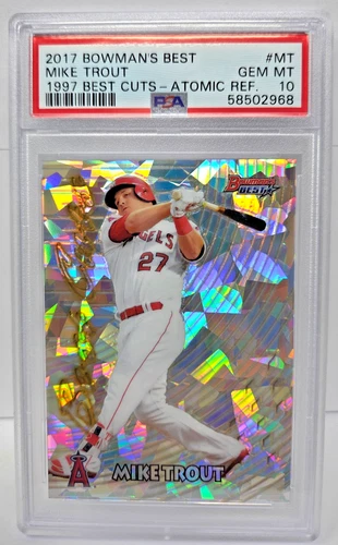 2017 Bowmans Best Cuts ATOMIC REFRACTOR - MIKE TROUT Card PSA 10 GEM MINT