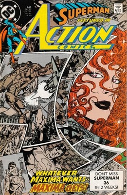 ACTION COMICS #645 (1989) STERN/PEREZ ~ 1ST APPEARANCE OF MAXIMA (DCU) ~ FINE/VF