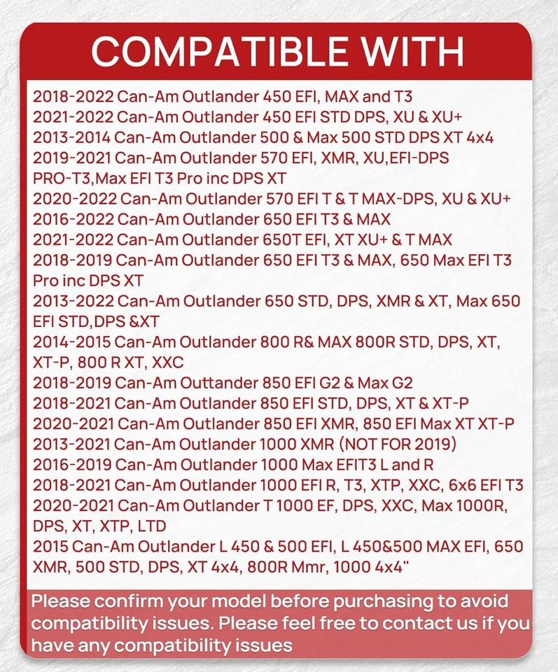 Pastillas de freno delanteras y traseras compatibles con Can-Am Outlander 450 500 570 650 800R Foto 4 de 4
