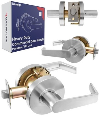 OAKMOORE Heavy Duty Commercial Door Handle | Passage Function | Grade 2 | No ...