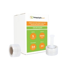 Pre Stretch Narrow Banding Cast Stretch Wrap 5" x 1000 Ft Shrink Film 24 Rolls