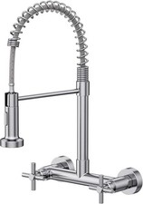 Wall Mount Kitchen Faucet Brushed Nickel Kitchen Sink Faucet 8 Inch 2 Handle