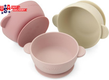 3 Pack Baby Bowls with Suction Stay Put Silicone Food Bowl for Babies Kids Todd