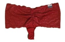 Cacique Lace Red Wide-Side Thong Panty Size 14/16 NEW NWT