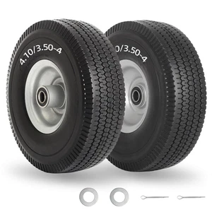 Roue sans pneus à plat 4.10/3.504 Solide 10 1 cm PU Mousse de 5/8 pouces 2.2 Décalage