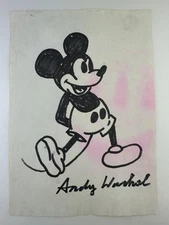 Andy Warhol COA Art Painting Original Drawing Vintage Paper Signed