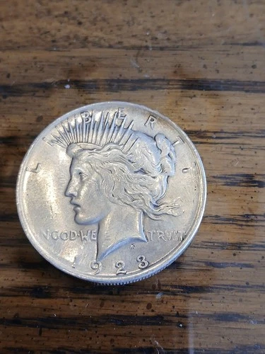1923 Peace Dollar $1 Silver Coin Circulated Business Strike Uncertified