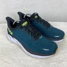Hoka Clifton 8 Running Shoes Mens US 11 2E Wide Blue Coral Walking Sneakers Road