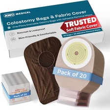 20 PCS Colostomy Bags   Ostomy Supplies - One-Piece Drainable Ostomy Bag FAST