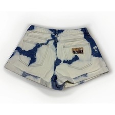 PacSun Mom Shorts Women 27 Blue White Acid Wash Excellent Cowboys Beer Patch