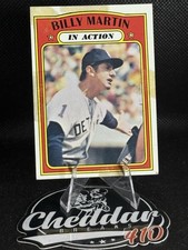 1972 Topps Set BILLY MARTIN IN-ACTION #34 DETROIT TIGERS - GD/VG