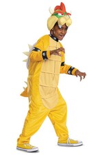 Super Mario Brothers Bowser Hooded Jumpsuit Child Costume