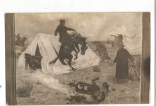 RPPC R FARRINGTON ELWELL REAL PHOTO POSTCARD BUFFALO BILL ILLUSTRATOR COWBOY RP