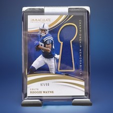 Panini 2023 Immaculate Championship Memorabilia Reggie Wayne CME-RWA /99 Colts