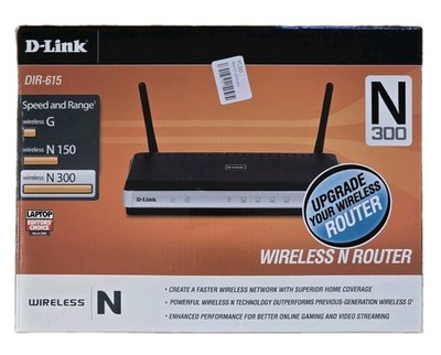 D-Link DIR-615 Wireless N Router N300 300Mbps 4-Port Ethernet WiFi w/ Box