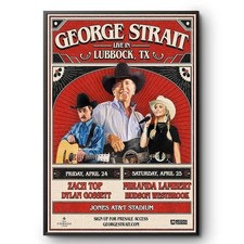 NEW!!George Strait Lubbock TX Apr 24-25 2026 Poster