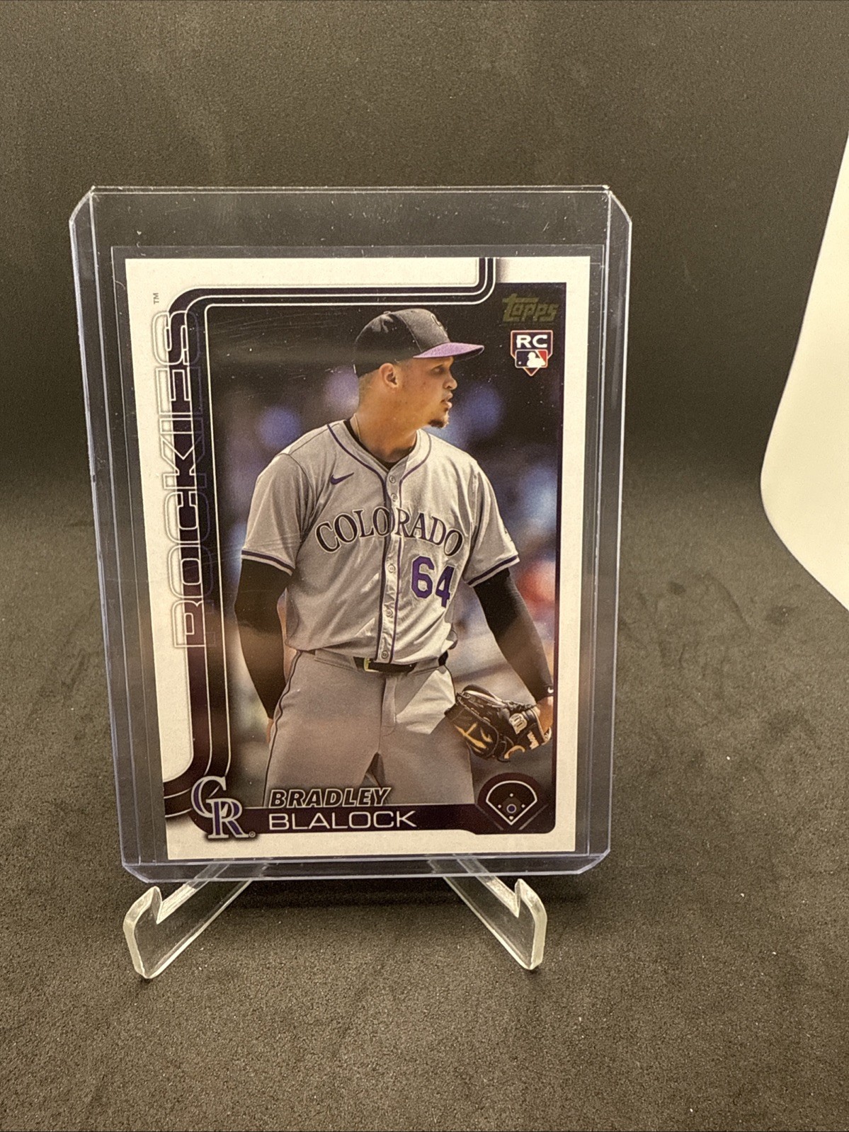 2025 TOPPS SERIES 1 #161 BRADLEY BLALOCK SSP GOLDEN MIRROR VARIATION ROCKIES RC