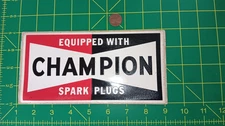 Champion Vintage Sticker Decal Automotive Spark Plugs Classic shelf wear