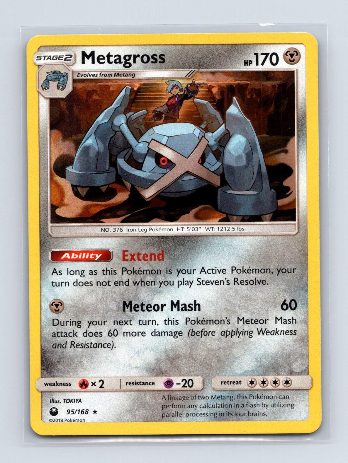 Metagross 95/168 Holo Rare Celestial Storm Pokemon Lightly Played