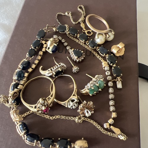 Vintage Fine Jewelry Estate Repair Lot - Gold, Diamonds, Sapphires & Emeralds