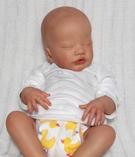 19" Reborn Quinbee Newborn Sleeping Baby Doll with Rooted Hair Realistic Skin