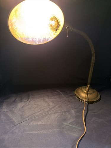 Antique Industrial FARIES Goose Neck Bench Lamp Base Marked Faries WORKS!! - Picture 24 of 24