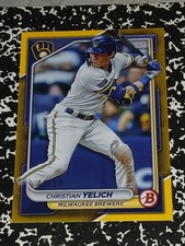💲2024 Bowman Topps Christian Yelich (GOLD) Variant Base /50 SSP Gem Mint RARE💲