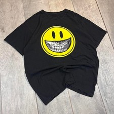Vintage Y2K style grail popaganda zumiez Black and yellow smiley face t-shirt