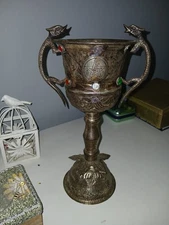 16" Silver Wiccan Goblet. Older But In Amazing Shape.