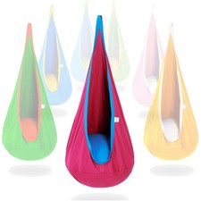 Sensory-Friendly Kids Hammock Swing - Safe Indoor/Outdoor Use in Pink  Blue