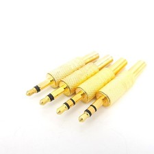 5x 2 3 pole mono 3.5mm 1/8" 3.5mm male jack plug Audio audio 3.5 Stereo Headset