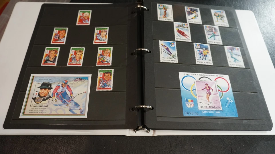 Súper bonita colección 1992 Juegos Olímpicos Barcelona y Albertville sellos MNH en álbum Foto 2 de 4