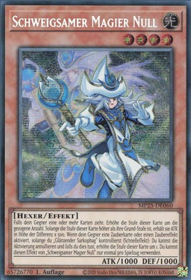 YuGiOh Schweigsamer Magier Null MP25-DE060 Secret Rare Deutsch Neu 1st