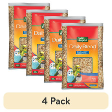 4 pack Wild Harvest Daily Blend Nutrition Diet Bird Food for Parakeet, 10 Pounds