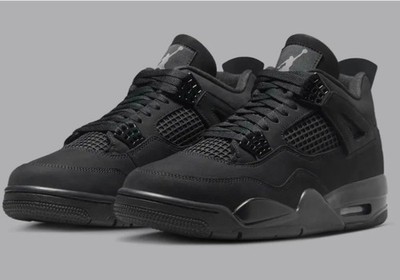 US Men's Size 7-12 Jordan 4 Retro ''Black Cat'' Basketball Shoes Mid Top