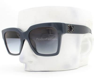 Chanel Sunglasses Polished Petrol Blue Gradient ch5557-A 1790/0O with Case 