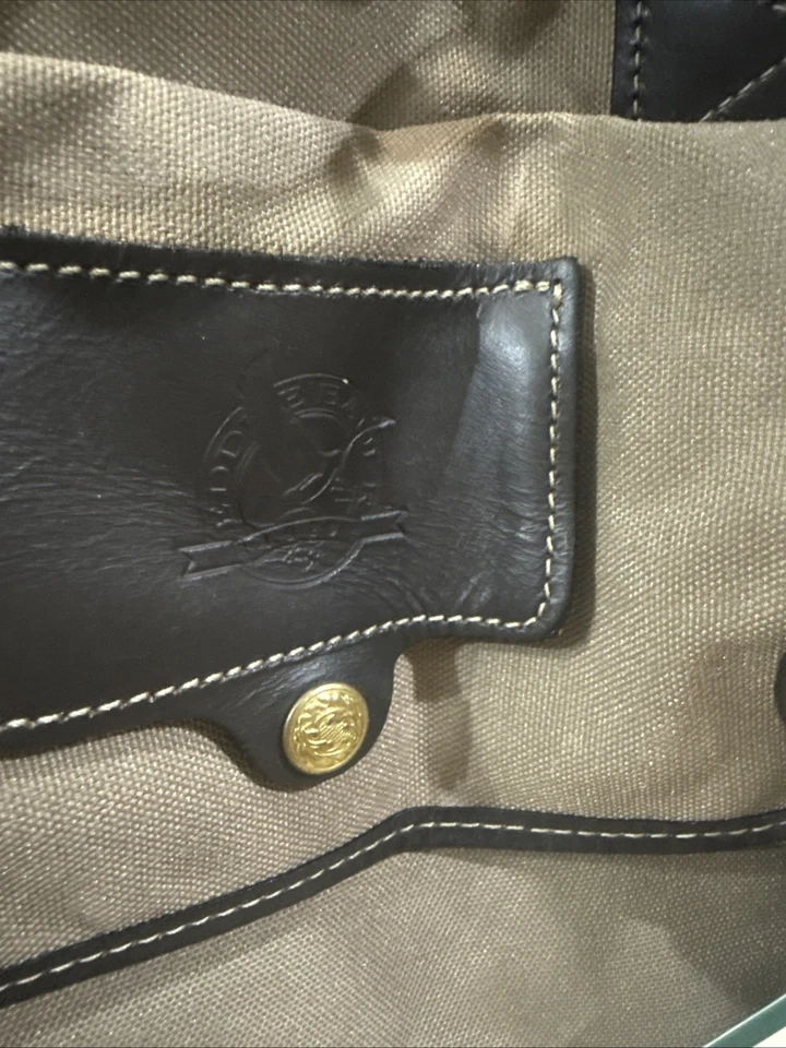 Vintage Eddie Bauer Mulholland Brothers Ford Edition Canvas Leather Bag w/ Tag - Image 4 of 4