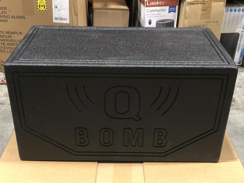 Qpower SINGLE 15 in. Single Side Vented Speaker Box, Extra Large SPL - Black
