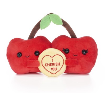 Swizzels Love Hearts 20 cm Kirschen ''I Cherish You'' weiches Plüschtier Geschenk