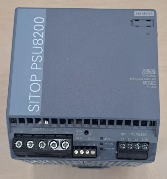 Siemens 6EP3437-8SB00-0AY0 24VDC 40A Power Supply, SITOP PSU8200, New- No Box