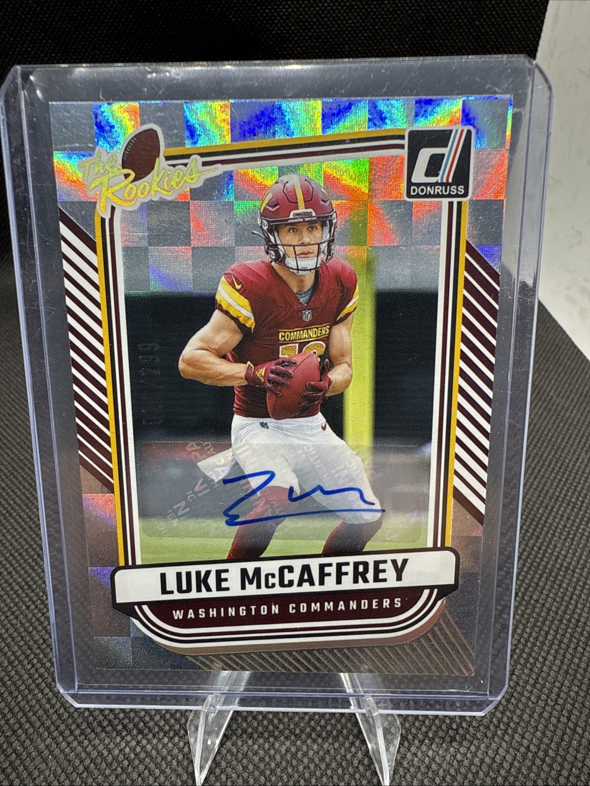 2024 Panini Donruss - The Rookies Luke McCaffrey #TR-22 Autographs /299 (AU, RC)