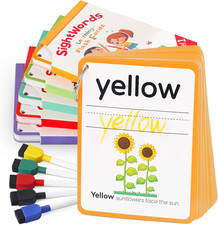 Big Size Sight Words Flash Cards Kindergarten, 250 Dolch Sight Words Game with 5