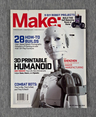Make Magazine 45 2015 June July 3D Printable Humanoid