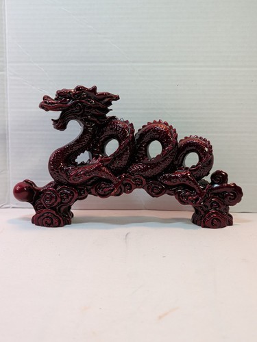Beautiful Dragon Arch red asian LARGE HEAVY 11" In Good Shape