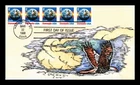 DR JIM STAMPS US COVER TOSSMAN HAND PAINTED EARTH DOMESTIC E RATE FDC