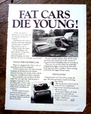 1971 Volvo: Fat Cars Die Young - Print Ad